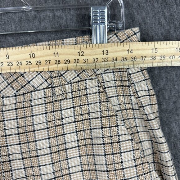 Volcom Womens Chino Pants Size 28 Tan Plaid High Waist Trousers Casual - Picture 8 of 16